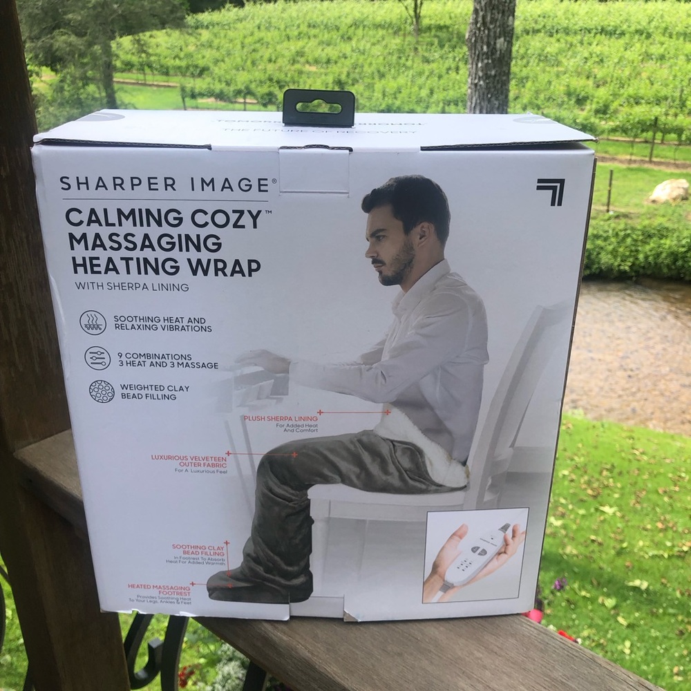 Sharper Image Calm Cozy Heating Wrap New